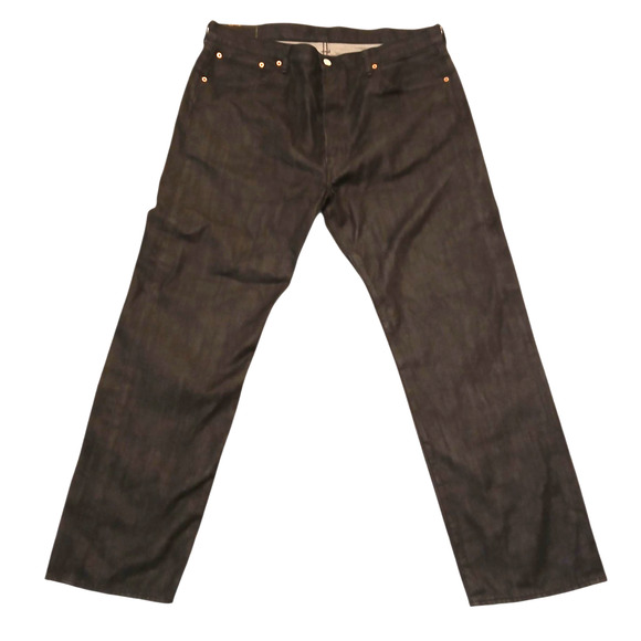 Levi’s 501 Original Fit Jeans W40 L32 Black Raw Denim Button Fly Cotton Straight - Picture 1 of 15